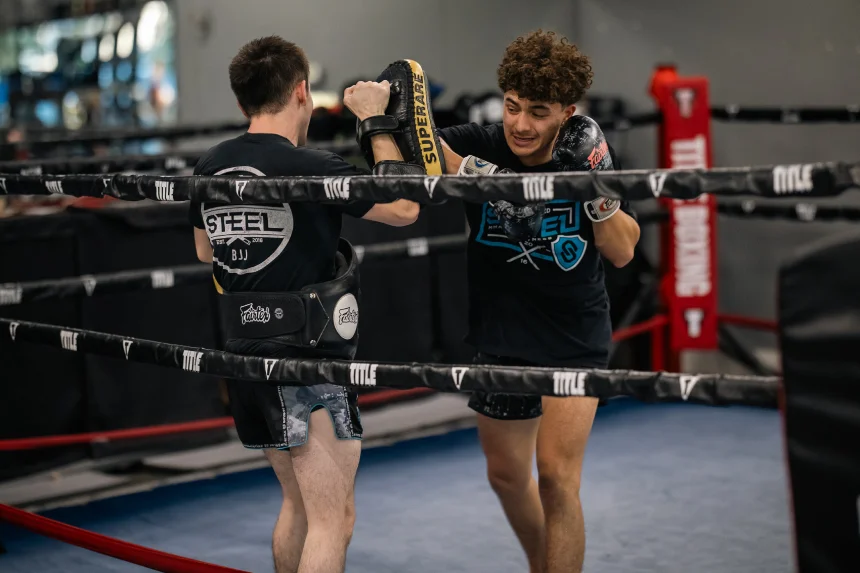 Children practicing muay thai in San Diego, developing lifelong discipline, focus, and self-respect.